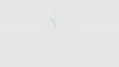 ESwatini Country Line Map Self Drawing Animated Overlay, Alpha 4K 库存影片 340290388