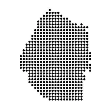 Eswatini dotted vector map Stock Illustration