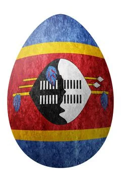 Eswatini Easter Egg, National flag egg Stock Illustration