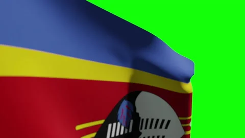 Eswatini Flag Close Stock Footage 134527482
