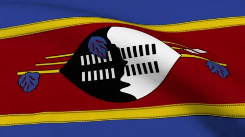 Eswatini Flag Loop Video stock 241179230