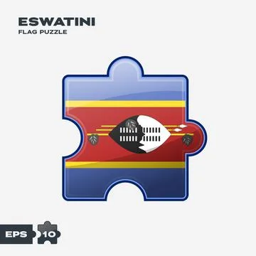 Eswatini Flag Puzzle Stock Illustration