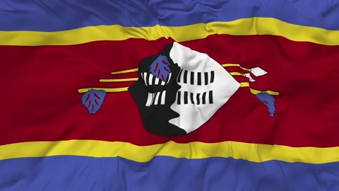 Eswatini Flag Seamless Looping Background Waving Slow Motion Stock Footage 234307000