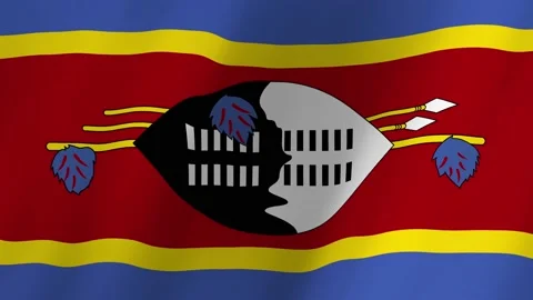 Eswatini flag waving animation Stock Footage 220388406