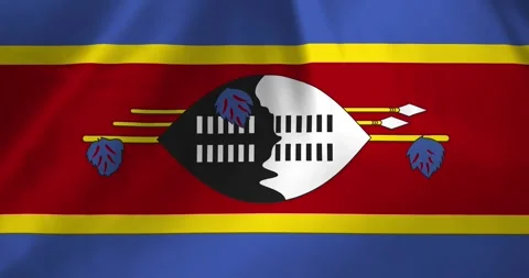 Eswatini flag waving with the wind background loop video animation Video stock 327171923