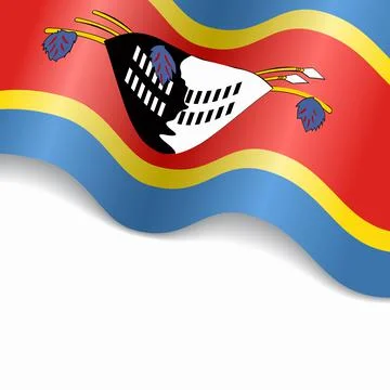 Eswatini flag wavy abstract background. Vector illustration. Stock Illustration