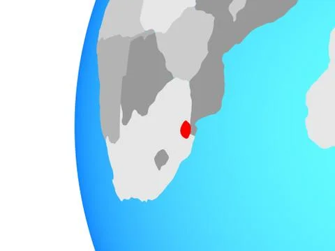 ESwatini on globe Stock-Illustration