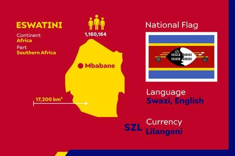 Eswatini Infographic Stock Illustration