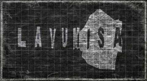 Eswatini Lavumisa Typography Map Stock Illustration