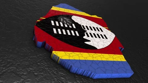 Eswatini map 3d. 3d map of Eswatini. Stock Footage 272471241