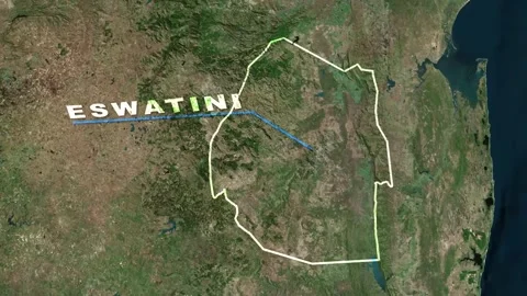 Eswatini Map Animation Stock Footage 273307595