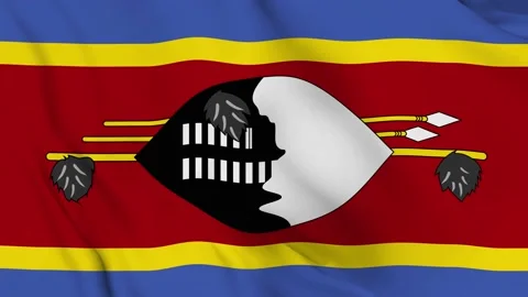 Eswatini realistic waving flag. Stock Footage 202602148