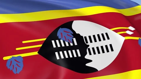 Eswatini Waving Flag Background Loop Stock Footage 317845465