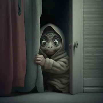ET in the Closet Stock-Illustration