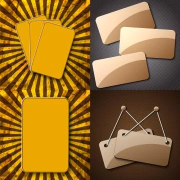 Et of vintage frames for text on abstract background. Vector Illustrazione stock