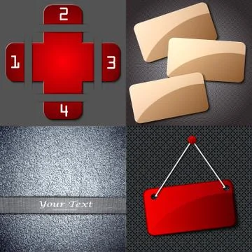 Et of vintage frames for text on abstract background. Vector Stock Illustration