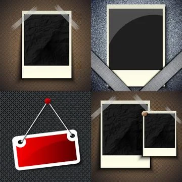 Et of vintage frames for text on abstract background. Vector Stock Illustration