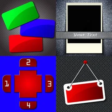 Et of vintage frames for text on abstract background. Vector Stock Illustration