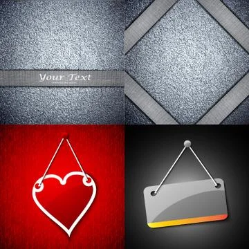 Et of vintage frames for text on abstract background. Vector Stock Illustration