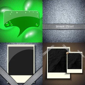 Et of vintage frames for text on abstract background. Vector Stock Illustration