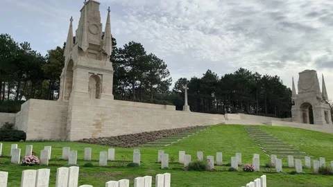 Etaples memorial And Commonwealth War Graves France Stock Footage 221328973