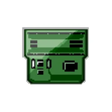 Etching circuit board pixel art vector illustration Stock Illustration