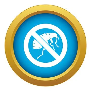 Etching insect icon blue vector isolated Stock Illustration