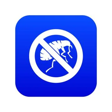 Etching insect icon digital blue Illustrazione stock