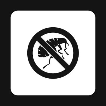 Etching insect icon, simple style Illustrazione stock
