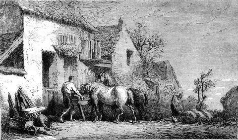 Etching not completed by the machine, vintage engraving. Etching not compl... Stock Photos