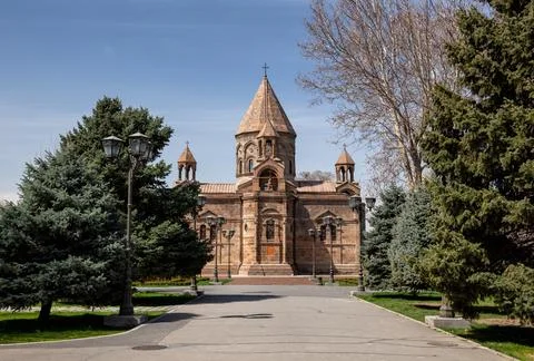 Etchmiadzin monastery in Armenia 스톡 사진