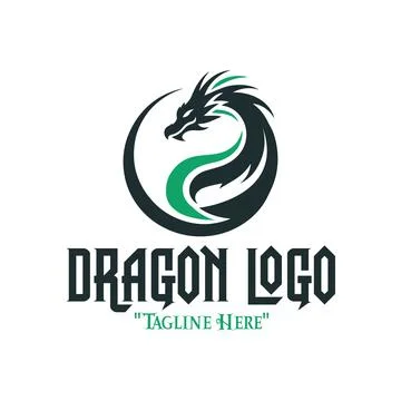 Eternal Dragon Force Logo Stock Illustration