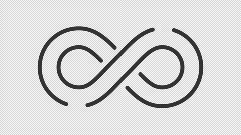 Eternal dynamic outline animation Stock Footage 344175070