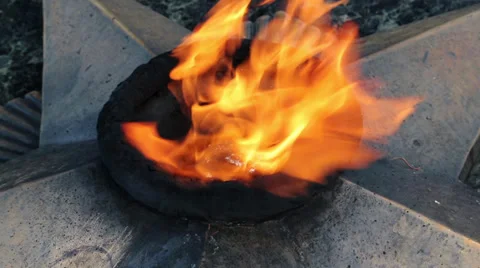 The Eternal Flame in Chernigov, Ukraine Stock Footage