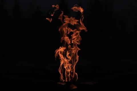 Eternal flame - in the dark Stock Photos