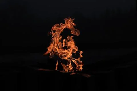 Eternal flame - in the dark Stock Photos