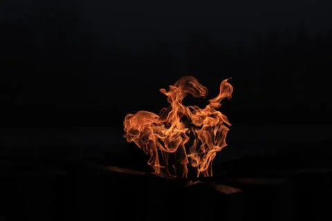 Eternal flame - in the dark Stock Photos