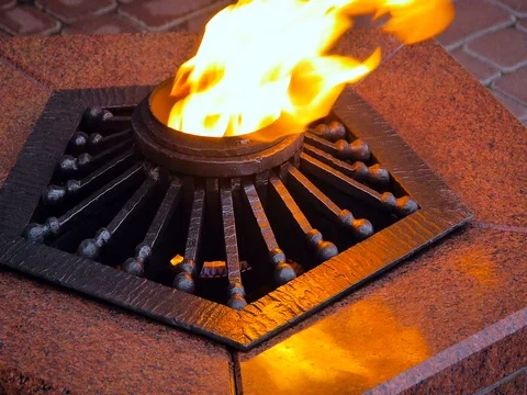 Eternal Flame. Eternal Fire. Memory Symbol. Stock-Footage 72016050