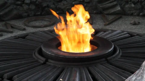 Eternal flame in Kyiv Stock Footage 25718905