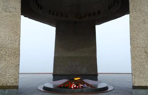 Eternal flame. Memorial complex in honor of Soviet soldiers-liberators, Vitebsk Stock Photos