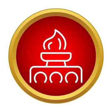 Eternal flame memorial icon representing memory and tribute Stock Illustration