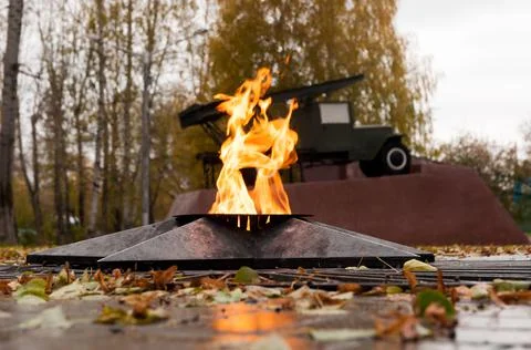 Eternal flame in memory of the fallen wars in the great Patriotic war in the  Foto stock