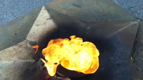 Eternal flame. Memory fire. Stock Footage 81012771
