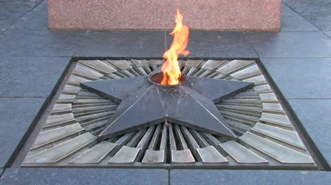 Eternal flame at the monument Stock-Footage 959512