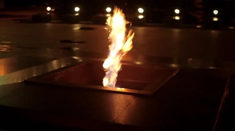 Eternal Flame Monument Stock Footage 41398827