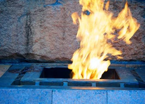 The Eternal Flame object background Stock Photos