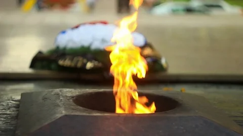 The eternal flame in Russia Stock Footage 78260982
