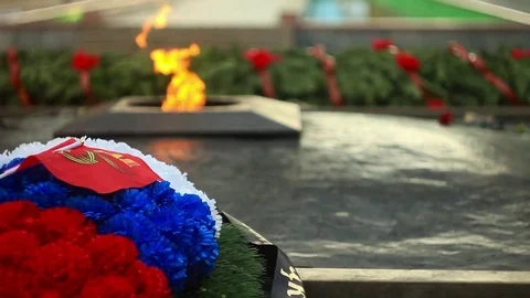 The eternal flame in Russia Stock Footage 78528778