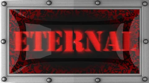 Eternal on led Stock Footage 8716372