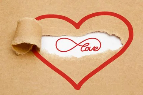 Eternal Love Torn Paper Concept Stock Photos